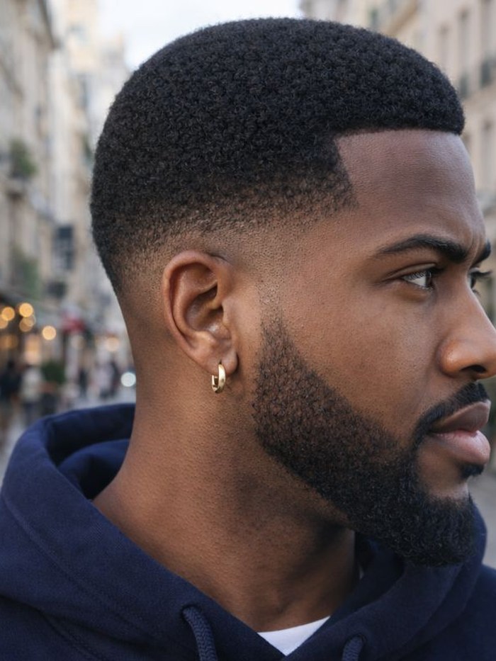 Cheveux afro, exemple de rendu naturel